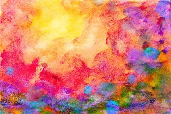 Textura Primavera Multi Colorido Com Flores Por Aquarela — Fotografia de Stock