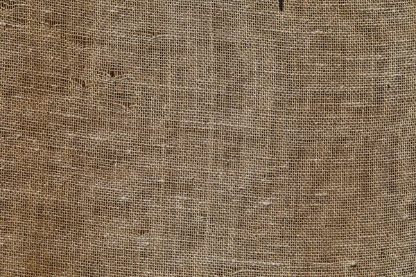 Texture of a linen bag close-up