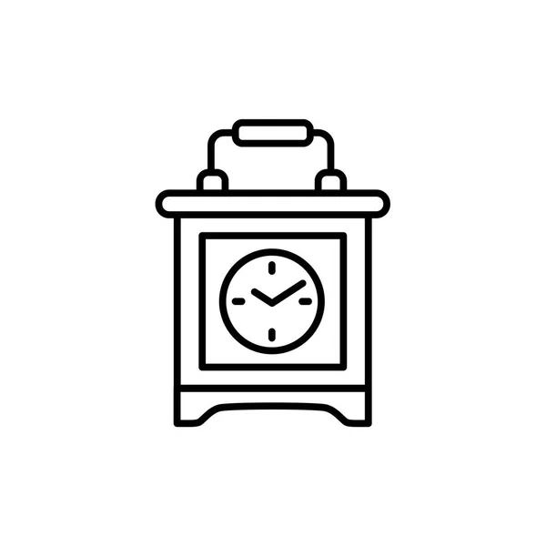 Ilustração Vetorial Relógio Carruagem Vintage Ícone Linha Dispositivo Analógico Para —  Vetores de Stock