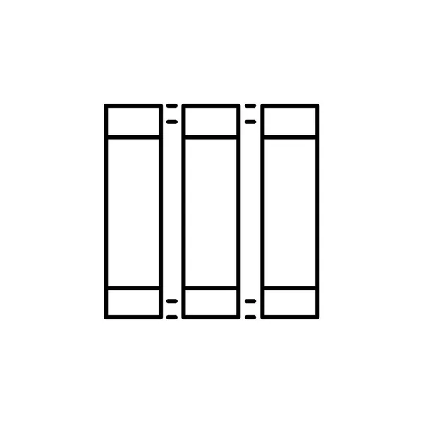 Illustrazione Vettoriale Finestra Verticale Cieca Linea Icona Del Pannello Giapponese — Vettoriale Stock