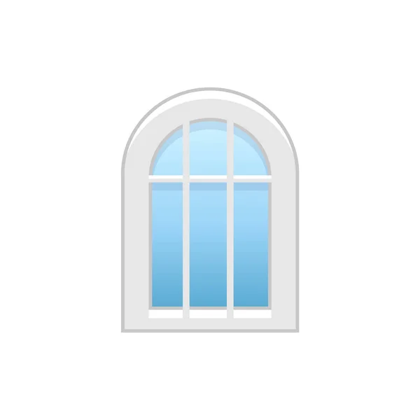 Vectorillustratie Van Arc Vinyl Openslaand Venster Window Platte Icoon Van — Stockvector