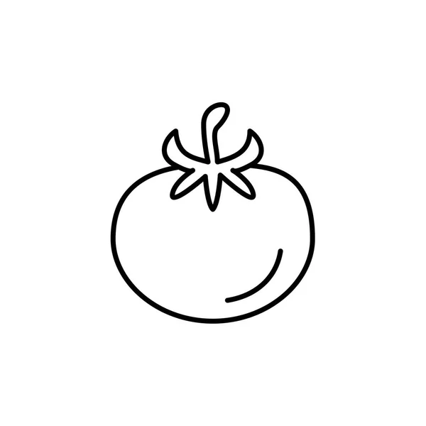 Μαύρο Λευκό Διανυσματικά Εικονογράφηση Ντομάτα Λαχανικών Εικονίδιο Γραμμή Από Φρέσκια — Διανυσματικό Αρχείο