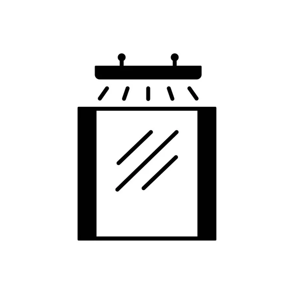 Векторна Ілюстрація Сучасної Настінної Лампи Плоска Іконка Дзеркального Освітлення Ізольований — стоковий вектор