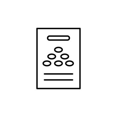 Tohum paket siyah ve beyaz vektör Illustration. Ev bitki tohumları kağıt pakette satırı simgesi. Beyaz arka plan üzerinde izole nesne.