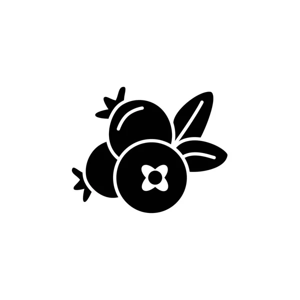 Εικονογράφηση Φορέα Μαύρο Λευκά Του Cranberry Επίπεδη Εικόνα Της Φρέσκα — Διανυσματικό Αρχείο