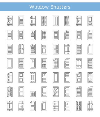 Kepenkler. Saç ekimi, panel, katmanı katmanı, bahama ve çok pencere kaplamaları üzerinde. Dekoratif dış cephe kör ediyor. Yönetim Kurulu ve çıta tonları. Önden görünüm. Satırı simgesi toplama.