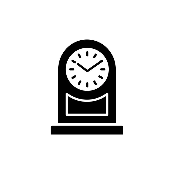Ilustração Vetorial Relógio Mesa Vintage Ícone Plano Dispositivo Analógico Para —  Vetores de Stock