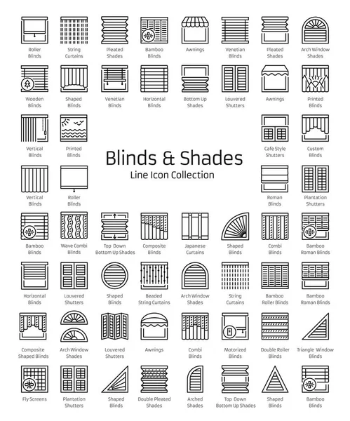 Blinds Tinten Bescherming Tegen Zon Kamer Donkerder Licht Blokkeren Jaloezieën — Stockvector