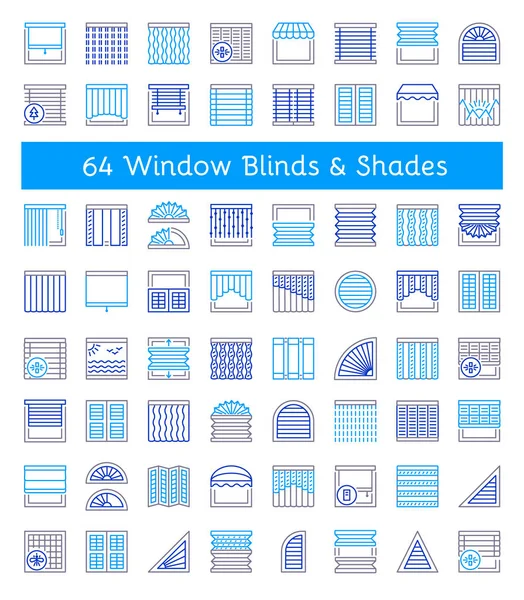 Blinds Shades Sun Protection Room Darkening Light Blocking Jalousies Interior — Stock Vector