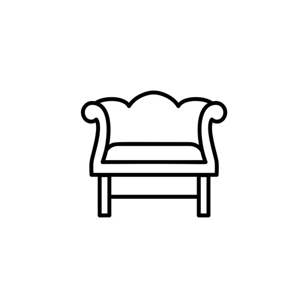 Чорно Біла Векторна Ілюстрація Ретро Дерев Яного Крісла Декоративною Високою — стоковий вектор