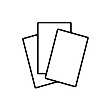 Siyah ve beyaz vektör Illustration hat kağıt. El yazısı ve yazı için malzeme satırı simgesi. Dekoratif vintage harfler çizmek için kırtasiye malzemeleri. Beyaz arka plan üzerinde izole nesne