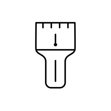 Siyah ve beyaz vektör Illustration hat poster uç. El yazısı ve yazı için bu aracın satırı simgesi. Dekoratif vintage harfler çizmek için kırtasiye malzemeleri. Beyaz arka plan üzerinde izole nesne