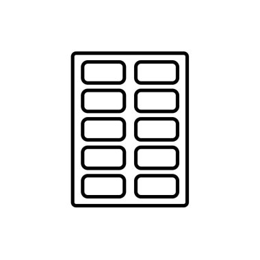 Siyah ve beyaz vektör Illustration hat boya kutusu. El yazısı ve yazı için malzeme satırı simgesi. Dekoratif vintage harfler çizmek için kırtasiye malzemeleri. Beyaz arka plan üzerinde izole nesne