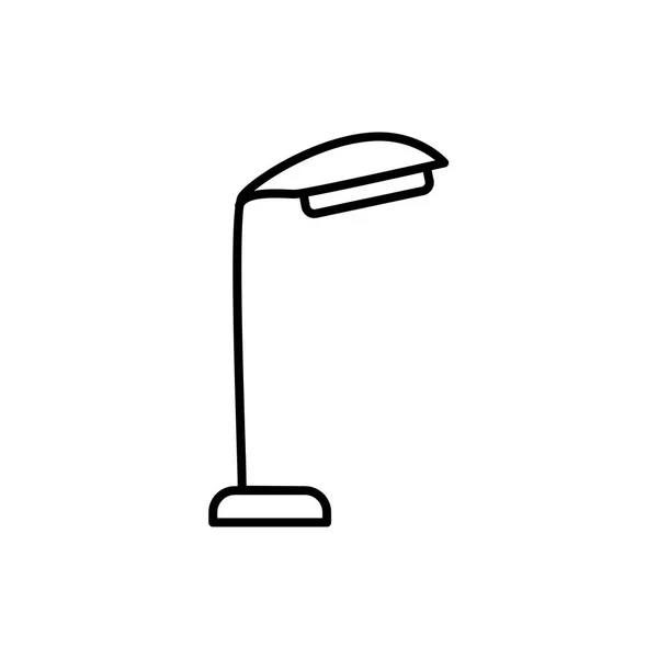 Zwarte Witte Vectorillustratie Van Led Tafellamp Icoon Van Lijn Van — Stockvector