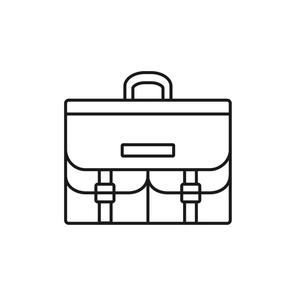 Schwarz Weiß Vektorillustration Der Künstlermappe Für Skizzen Liniensymbol Des Rucksacks — Stockvektor