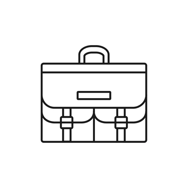 Black White Vector Illustration Artist Portfolio Bag Sketches Line Icon — Stock Vector
