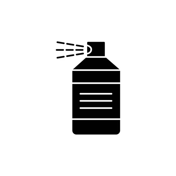 Ilustración Vectorial Blanco Negro Laca Barniz Spray Pintura Botella Icono — Archivo Imágenes Vectoriales