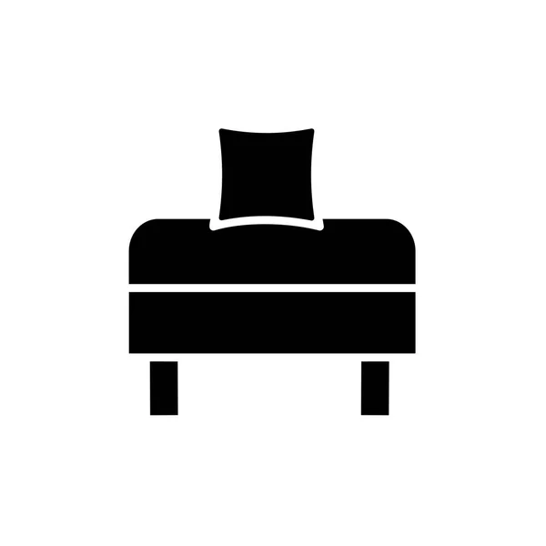 Черно Белая Векторная Иллюстрация Спящего Складного Кресла Плоская Икона Кресла — стоковый вектор