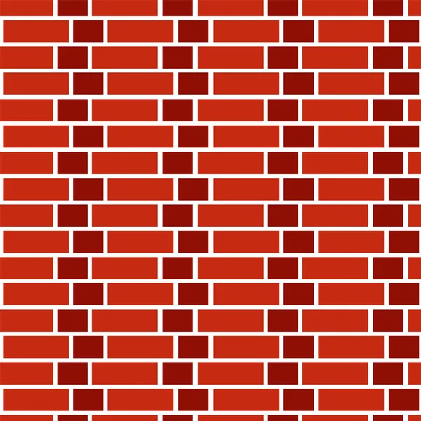 Red brick wall background. Seamless vector pattern. Brickwork & — Stockvector