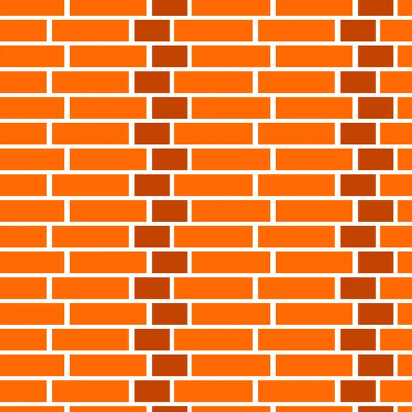 Oranje bakstenen muur achtergrond. Naadloze vector patroon. Metselwerk — Stockvector
