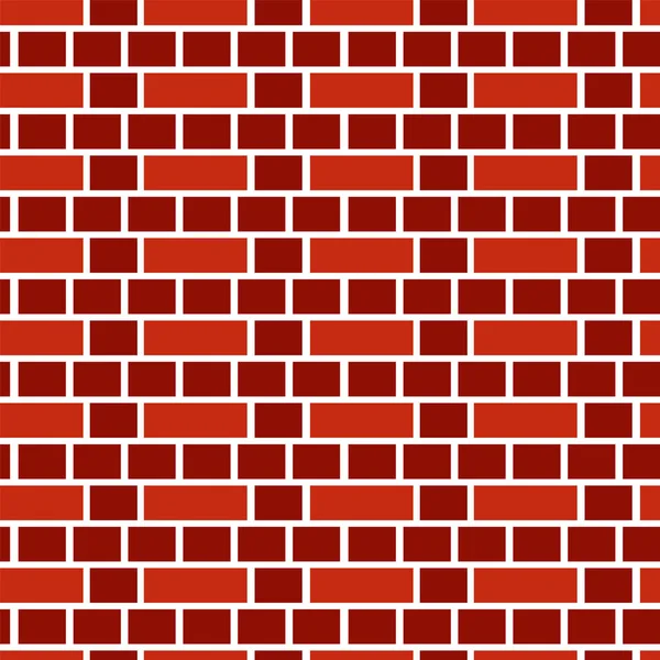 Red Brick Wall Background Seamless Vector Pattern Brickwork Masonry Texture — Stock Vector
