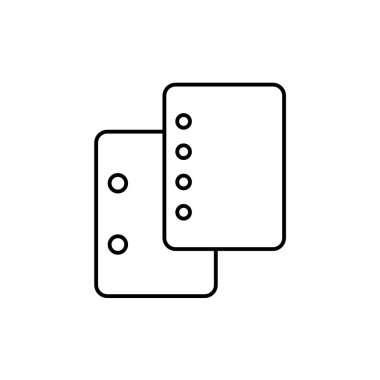 Siyah ve beyaz kağıt karton DIY tekne karalama defteri projeleri için Illustration. Vektör satırı simgesi. Beyaz arka plan üzerinde izole nesne