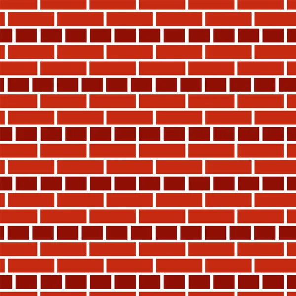 Red Brick Wall Background Seamless Vector Pattern Brickwork Masonry Texture — Stock Vector