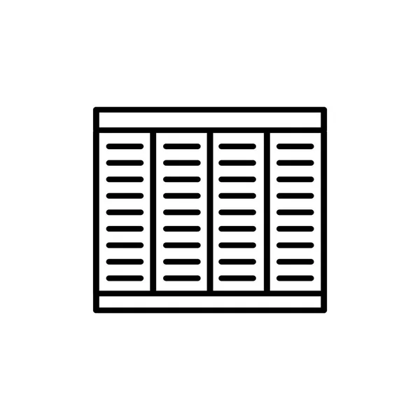Чорно Біла Векторна Ілюстрація Завіси Бамбукового Дерева Піктограма Лінії Вікна — стоковий вектор