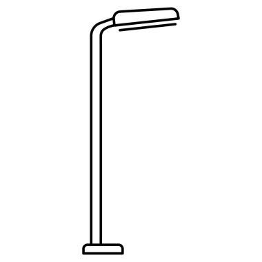 Siyah ve beyaz vektör çizim yolu geçit Bahçe lambası. L