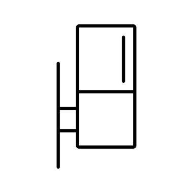 Duvar aplik lamba siyah ve beyaz vektör Illustration. Satırı simgesi