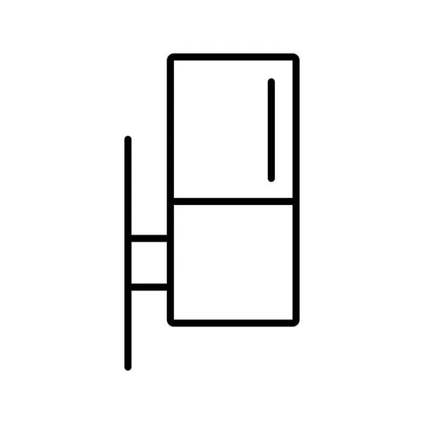 Ilustración vectorial en blanco y negro de la lámpara de pared. Icono de línea — Vector de stock