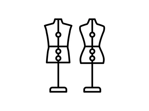 Masculino & feminino dressmaking manequim ajustável com suporte de base . —  Vetores de Stock