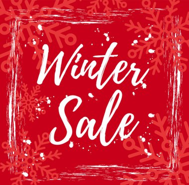 Kış sancak şablonu. C sezonunun kırmızı vektör illüstrasyonu