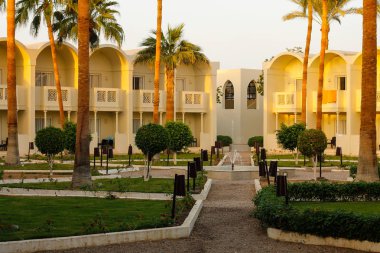 Sharm El Sheikh, Mısır. 24 Ekim 2018. Resif Oasis Beach Resort otel topraklarının