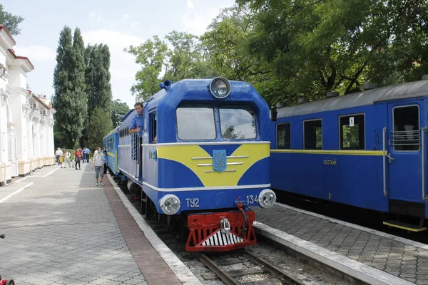 乌克兰第聂伯罗 2018年6月28日 铁路为孩子在城市中央公园在 Dnipro — 图库照片