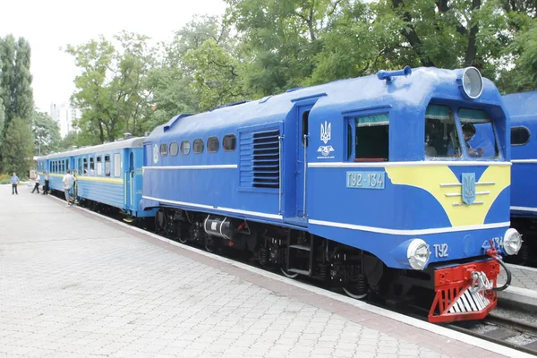 Dnipro Ukraina Juni 2018 Järnväg För Barn Staden Central Park — Stockfoto