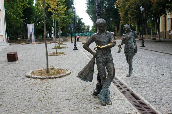 Chisinau Moldavië Augustus 2018 Sculpturale Samenstelling Genaamd Eeuwige Liefde Eugene — Stockfoto