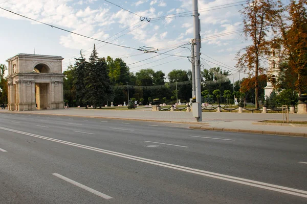 Chisinau Moldavië Augustus 2018 Stefan Cel Mare Avenue Buurt Van — Stockfoto