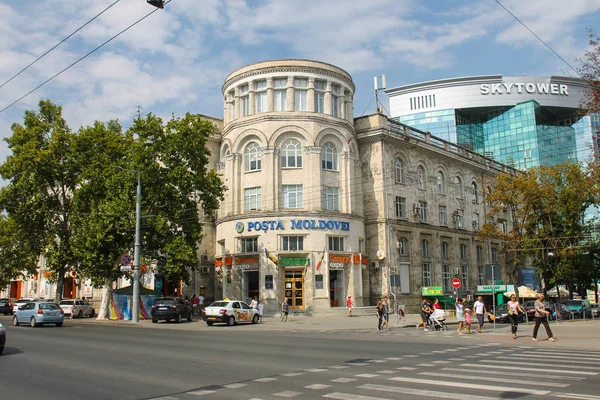 Chisinau Moldavie Août 2018 Bâtiment Sur Rue Centrale Stefan Cel — Photo