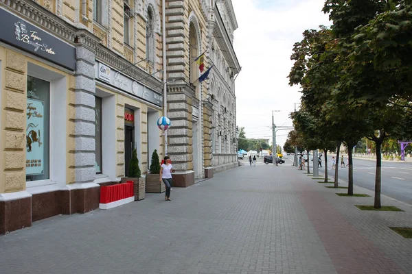 Chisinau Moldova August 2018 Building Central Street Stefan Cel Mare — Stock Photo, Image