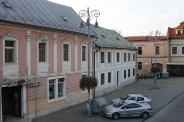 Banska Bystrica, Slovakya. 4 Kasım 2017. Eski kasaba Banska Bystrica, merkezi Slovakya.