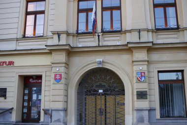 Banska Bystrica, Slovakya. 4 Kasım 2017. Belediye Binası 