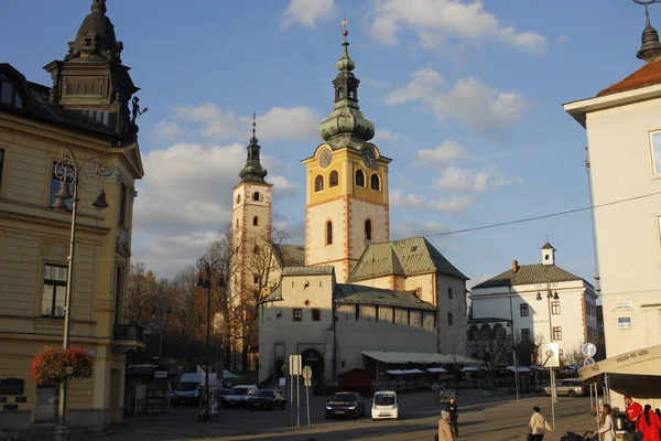 Banska Bystrica Slovakien November 2017 Gamla Stan Banska Bystrica Centrala — Stockfoto