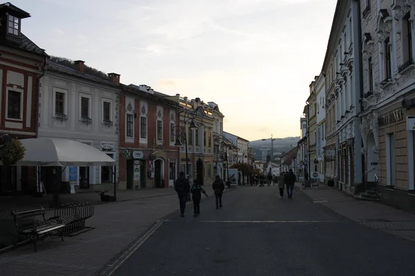 Banska Bystrica Eslováquia Novembro 2017 Cidade Velha Banska Bystrica Centro — Fotografia de Stock