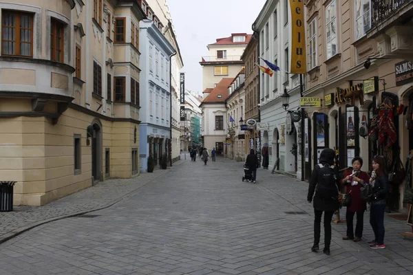 Ostrava Tschechische Republik April 2018 Alte Straße Zentrum Der Stadt — Stockfoto