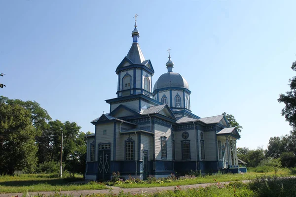 Skorykivka Óblast Cherkasy Ucrania Junio 2021 Antigua Iglesia Madera Skorykivka — Foto de Stock