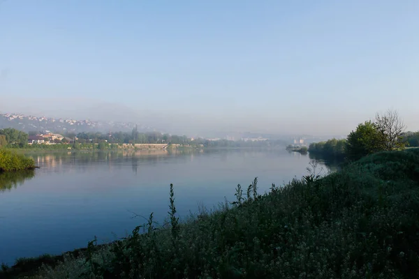 Dimma Dniester Floden Ukraina Moldavien Gränsen — Stockfoto