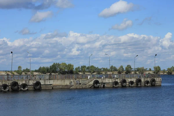 Cherkasy Řece Dněpr Vnitrozemský Přístav Čerkasy — Stock fotografie