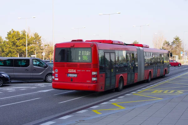 Bratislava Slovakia January 2019 City Bus Bratislava Airport Terminal — стоковое фото