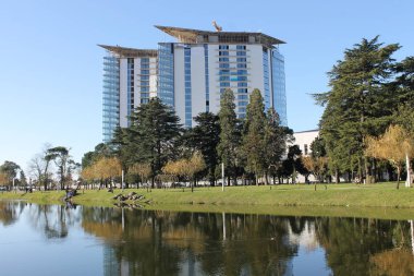 Batum, Acara, Gürcistan - 5 Aralık: Batum Hilton otel ve konut, 5 Aralık 2016 üzerinde yapım aşamasında Batum.